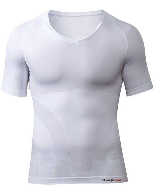 Oeps Giftig Doordeweekse dagen Knap'man | Online Shop | Knap'man Zoned Cotton Comfort V-hals shirt wit