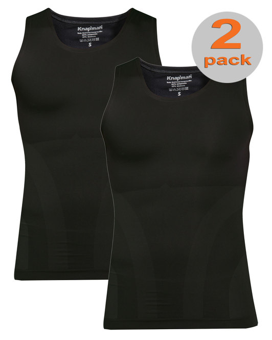 TWOPACK | Knap'man Compressie Tanktop 2.0 zwart 