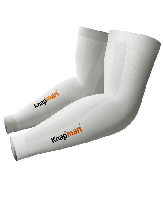 Knap'man Zoned Compression Arm Sleeves 45% wit