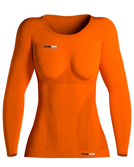 Knap'man Pro Performance Base Layer Long Sleeve Shirt Vrouwen oranje