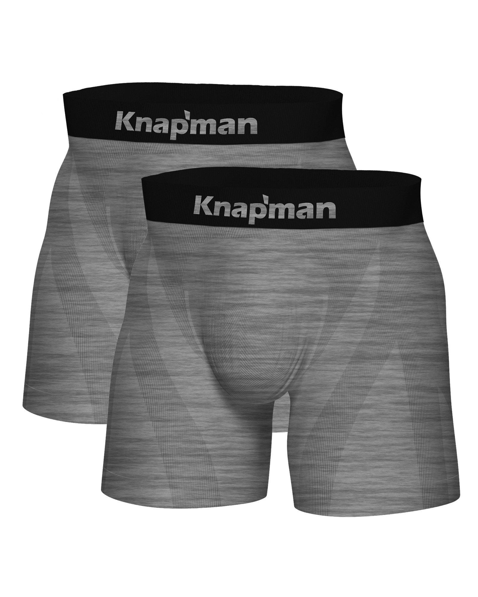 Knapman Ultimate Comfort Boxershort 3.0 Grijs Melange | Twopack