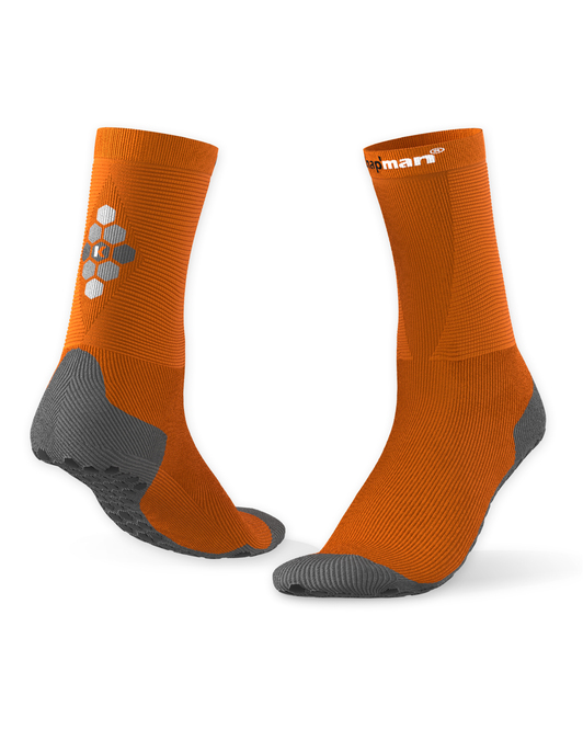 Knap'man HexGrip Sport Socks - Mid length - Oranje