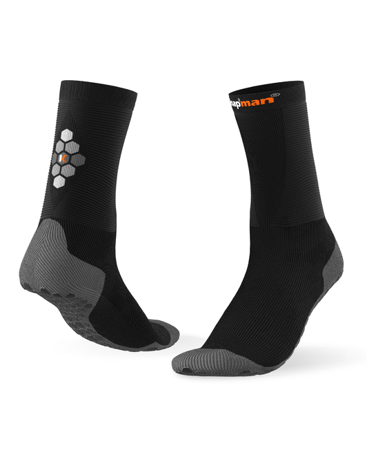 Knap'man Hexgrip Sport Socks - Mid length - Zwart